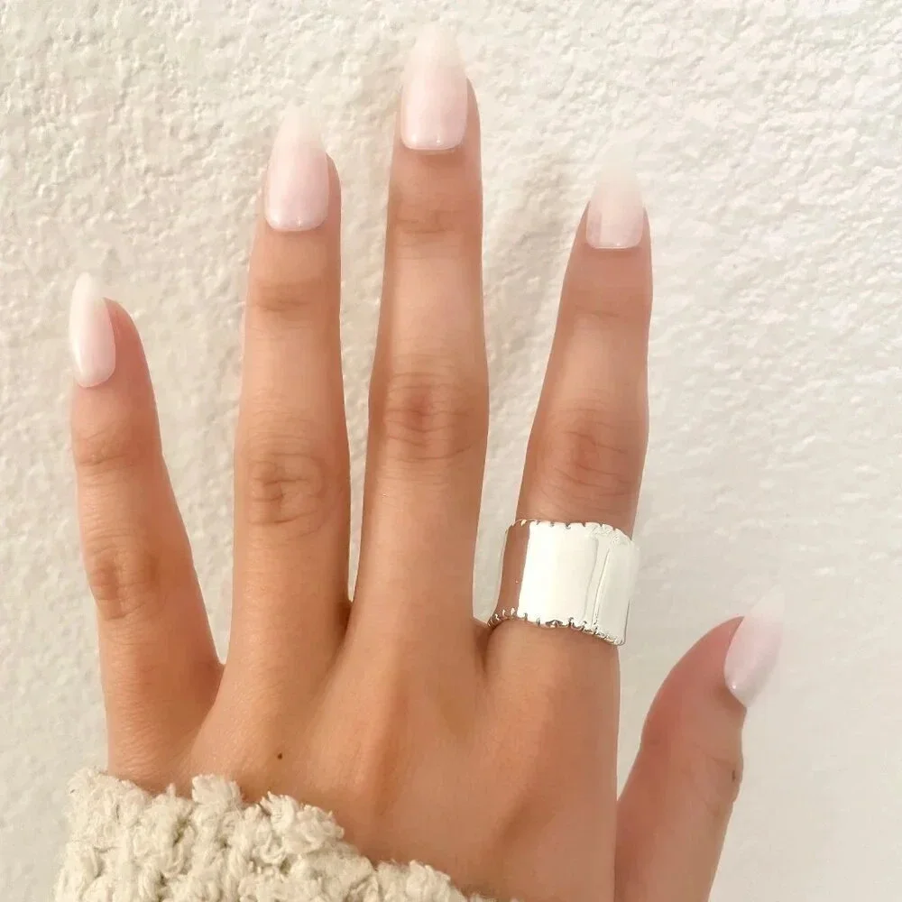 925 Sterling Silver Chunky Bold Statement Ring Large Thick Ring Wide Ring
